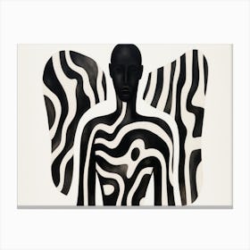 Angel Of The Zebra Canvas Print