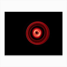 Glowing Abstract Curved Red Lines 1 Canvas Print