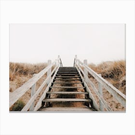 Wooden Beach Stairs Canvas Print