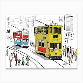 Trams Canvas Print