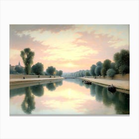 Reflections On The Seine 1 Canvas Print