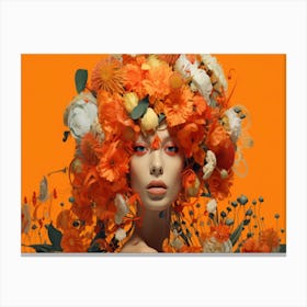 Orange Flowers Canvas Print