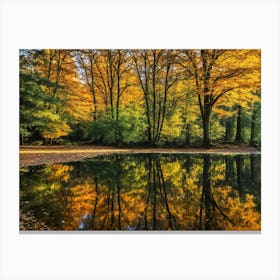 Serene Autumn Reflections 43 Canvas Print