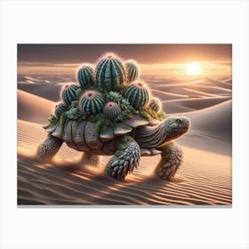 Cacturtle Cactus Turtle Canvas Print