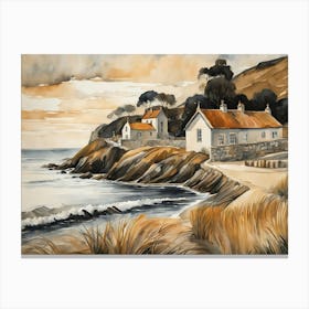 European Coastal Painting (12) Canvas Print