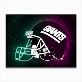 New York Giants Helmet Galaxy Canvas Print