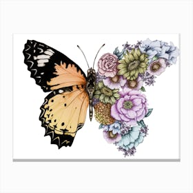 Butterfly in the Garden Canvas Print