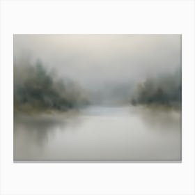 Misty Lake Abstract 1 Canvas Print