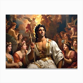 God Apollo and the Muses Canvas Print