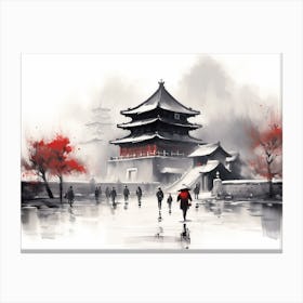 Beijing, Chinese Painting 1 Canvas Print