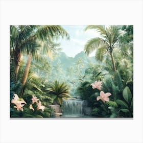 Jungle Waterfall Canvas Print