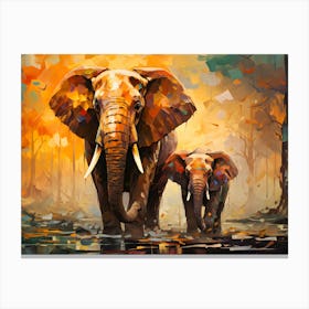 Majestic Giants in Autumnal Serenity Canvas Print