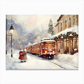 Christmas Train Canvas Print