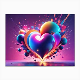 Colorful Heart Creative 45 Canvas Print