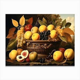 Fruit In A Basket Canvas Print