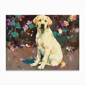 Labrador Acrylic Painting 2 Canvas Print