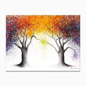Paralleled Prism Trees Canvas Print