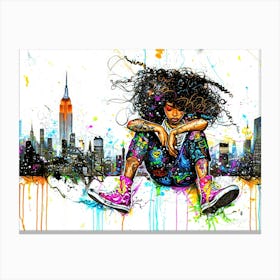 Little Miss Thing - Urban Girl Canvas Print