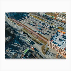 Aerial View Of A City Print Canvas Print