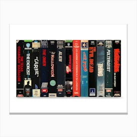 Classic Horror Movies Poster - Vintage VHS Film Print Canvas Print