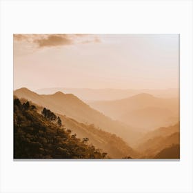 Sunset In The Mountains Canvas Print