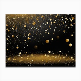 Gold Confetti Background 2 Canvas Print