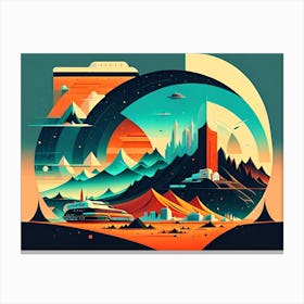 Space Landscape Canvas Print