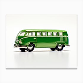 Toy Car Volkswagen Drag Bus Green Canvas Print