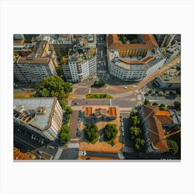 Milan Magic: Aerial View Photo Poster Canvas Print