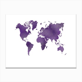 World Map Watercolor 2 Canvas Print