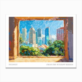 Sydney From The Window Series Poster Painting 1 Canvas Print