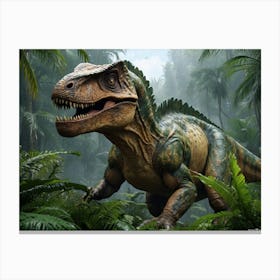 T-Rex In The Jungle 3 Canvas Print