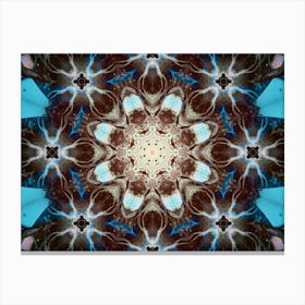 Blue Mosaic Cosmic Pattern Canvas Print