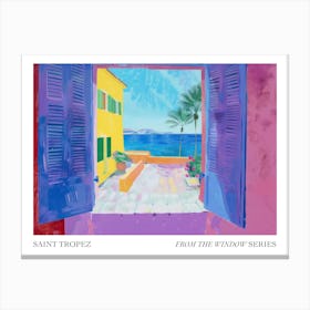 Saint Tropez From The Window Series Poster Painting 4 Canvas Print