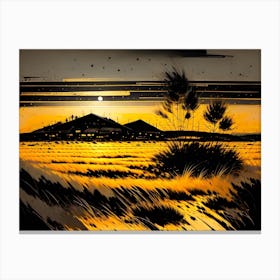 Sunset In The Desert 21 Canvas Print