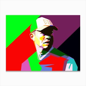 Tiger Woods Golf Legendary Pop Art WPAP Canvas Print