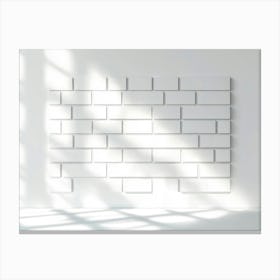 Abstract White Background with Brick Shadow Texture 2 Canvas Print