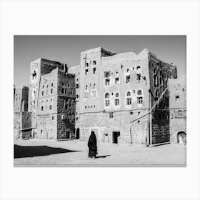 Woman walking the streets in Yemen Canvas Print