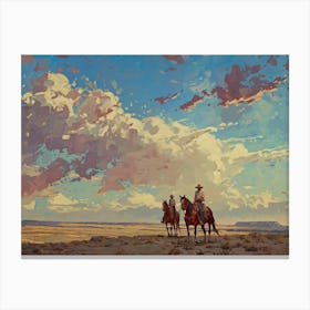 Cowboys In The West 4 Canvas Print