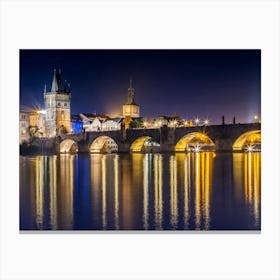 Charming Charles Bridge In Prague Canvas Print