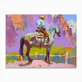 Neon Cowboy In Zion National Park Utah 1 Painting Canvas Print