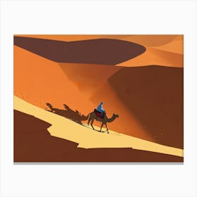 Camel In The Desert 1 Canvas Print