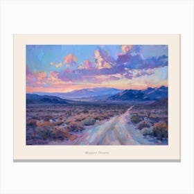 Western Sunset Landscapes Mojave Desert Nevada 3 Poster Canvas Print