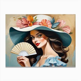 Hat And Fan 2 Canvas Print