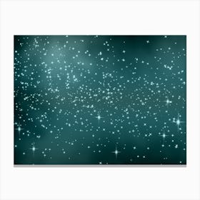 Winter Green Shining Star Background Canvas Print