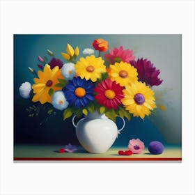 Contemporary flowers 4 Canvas Print