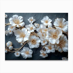 Silk Flowers Canvas Print