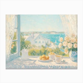 Breakfast At The Window Canvas Print