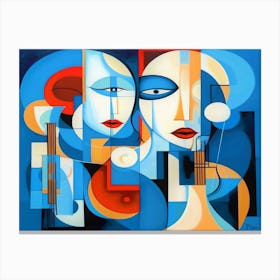 Abstract Aware - Abstract Picasso Faces Canvas Print