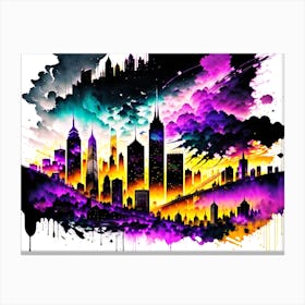 Cityscape Painting 4 Canvas Print